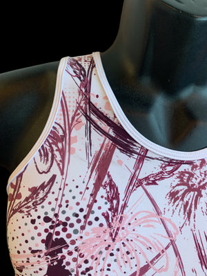 Daisy Disarray Maroon/Pink